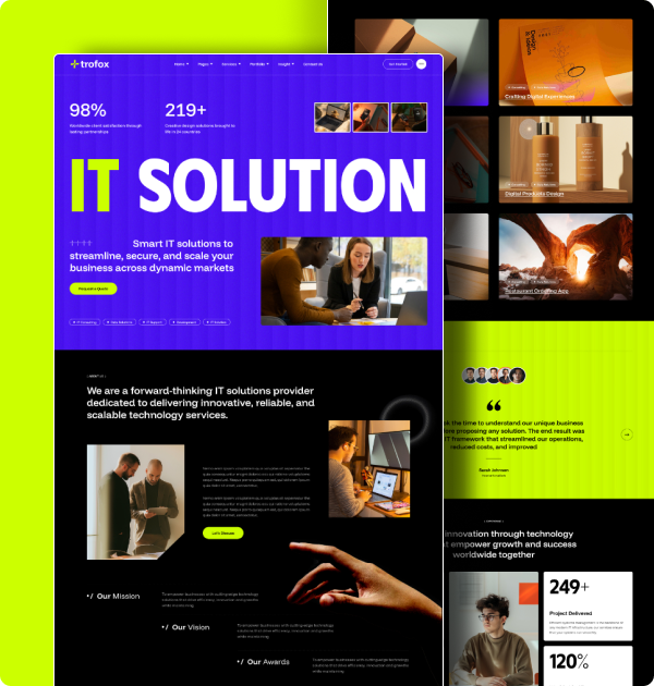 IT solutions website built for an agency client