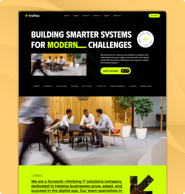 IT consultancy website built for an agency client